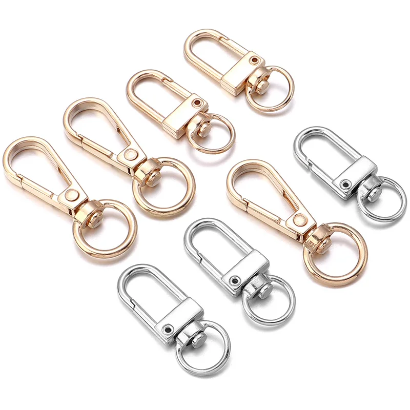 5-10pcs/Lot Lobster Clasp Hooks Spring Buckles Dog Chain Snap Hook Key Ring Swivel Connector Carabiner Handbag Belt Strap Clasp