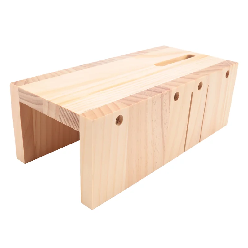 

AB39-Handmade Diy Soap Cutting Tool, Rubber Wood Adjustable Soap Cutting Device, Simple Soap Making Fixed Support Supplies