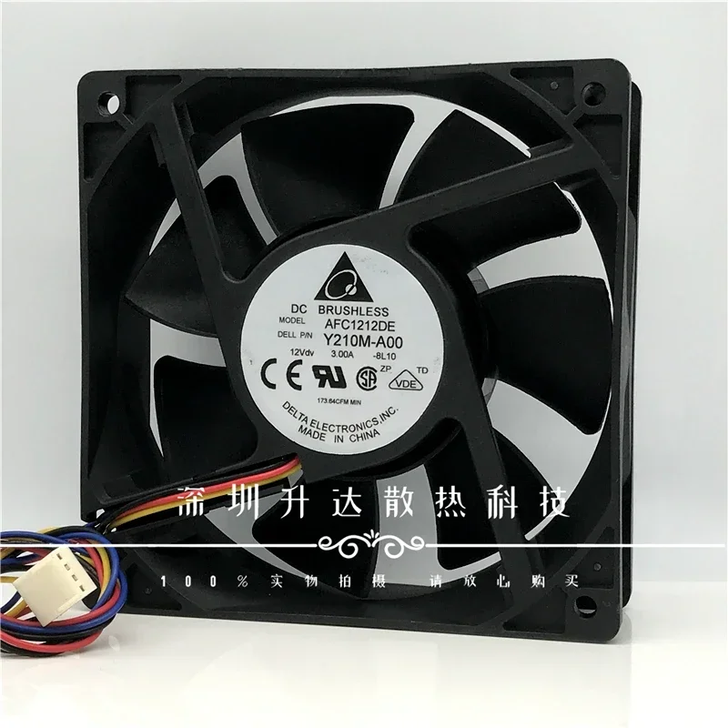 new for Delta AFC1212DE DC 12V 3.0A 12cm large air volume pwm4 line temperature control cooling fan