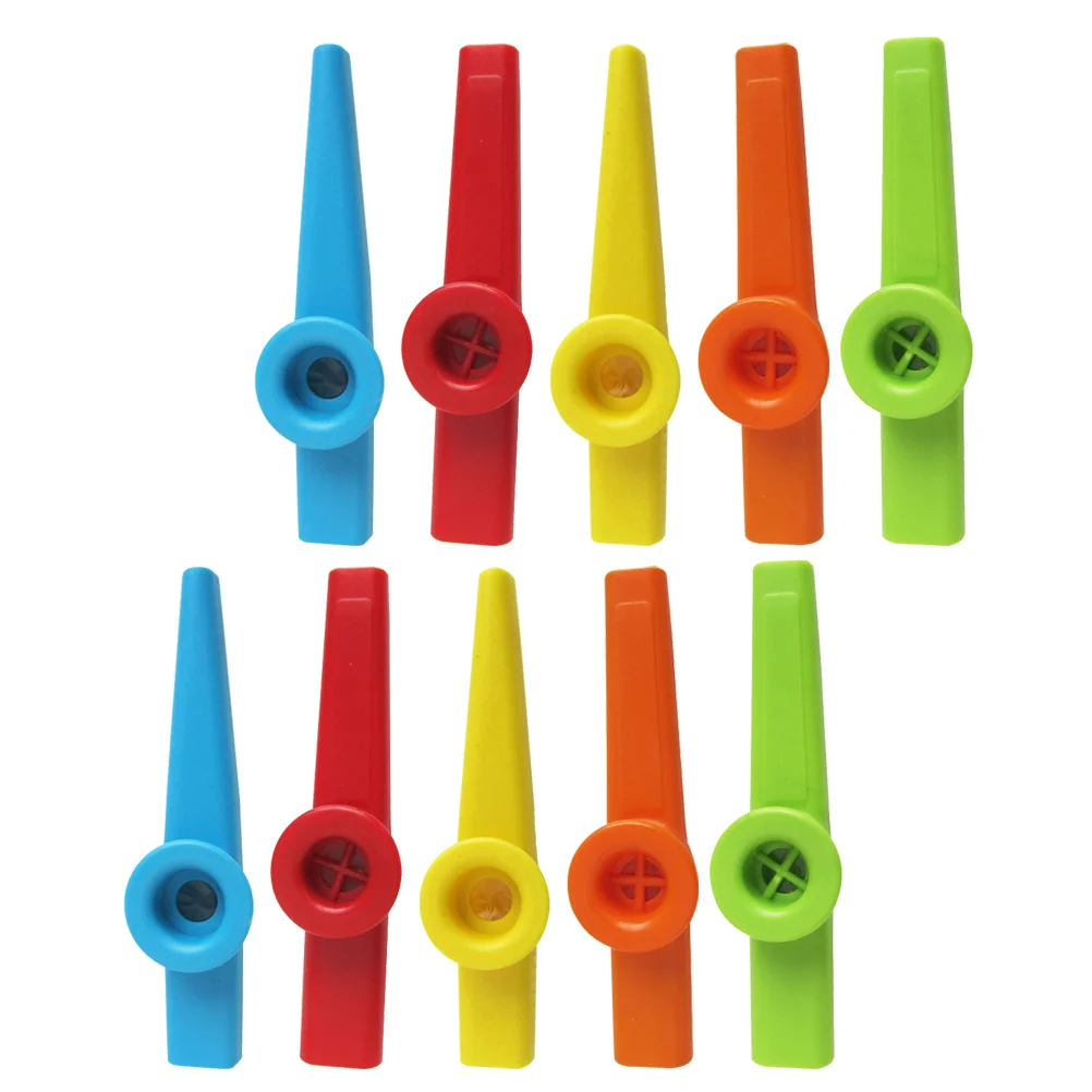 

10 Pcs Kazoo Musical Instruments Portable Guitar Lover Ukulele Partner Plastic Flute Child Partners Kazoos