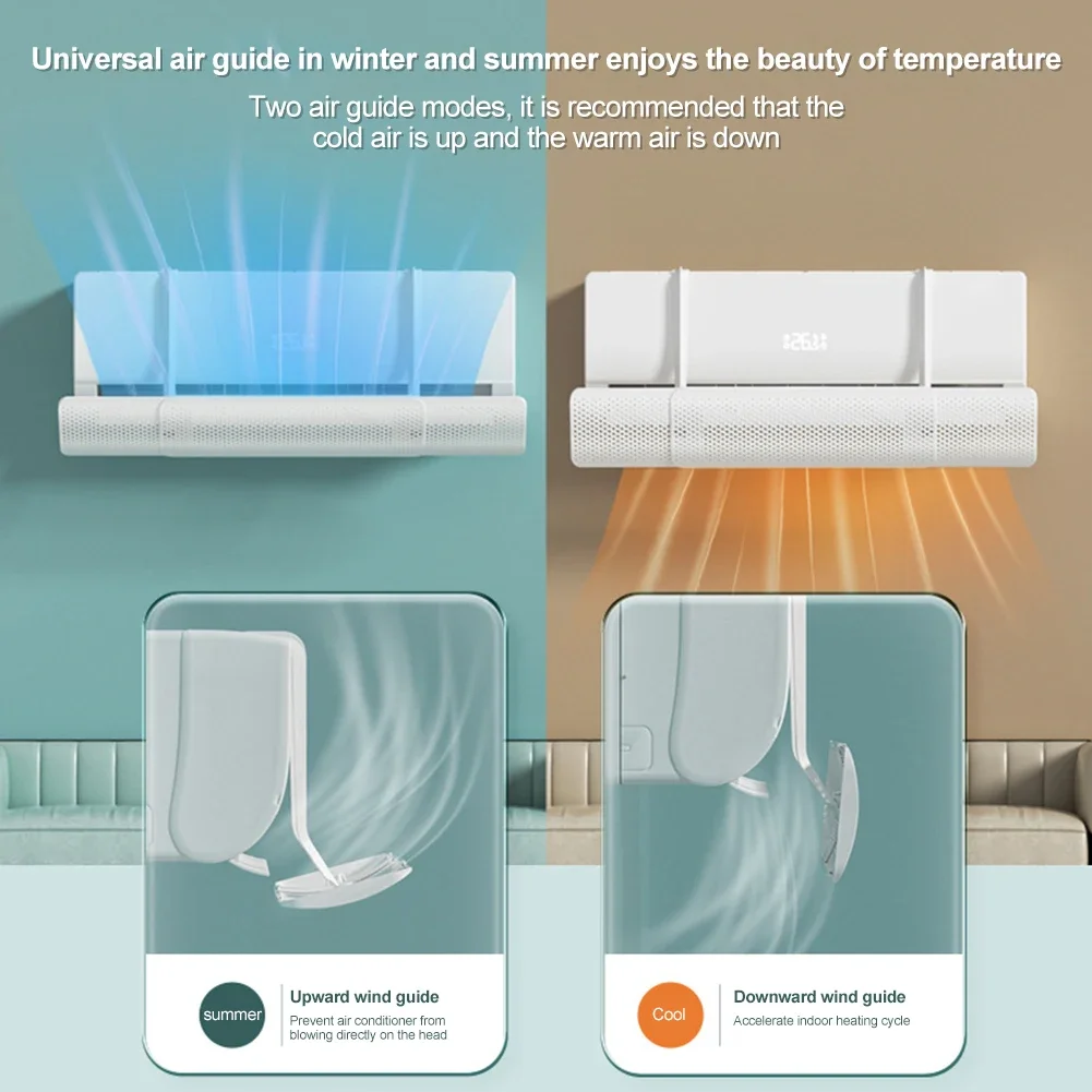 Airconditioning Anti-direct blazende uitlaatschot Aan de muur gemonteerde voorruit Uitlaatschot Niet-installeerde airconditionervoorruit