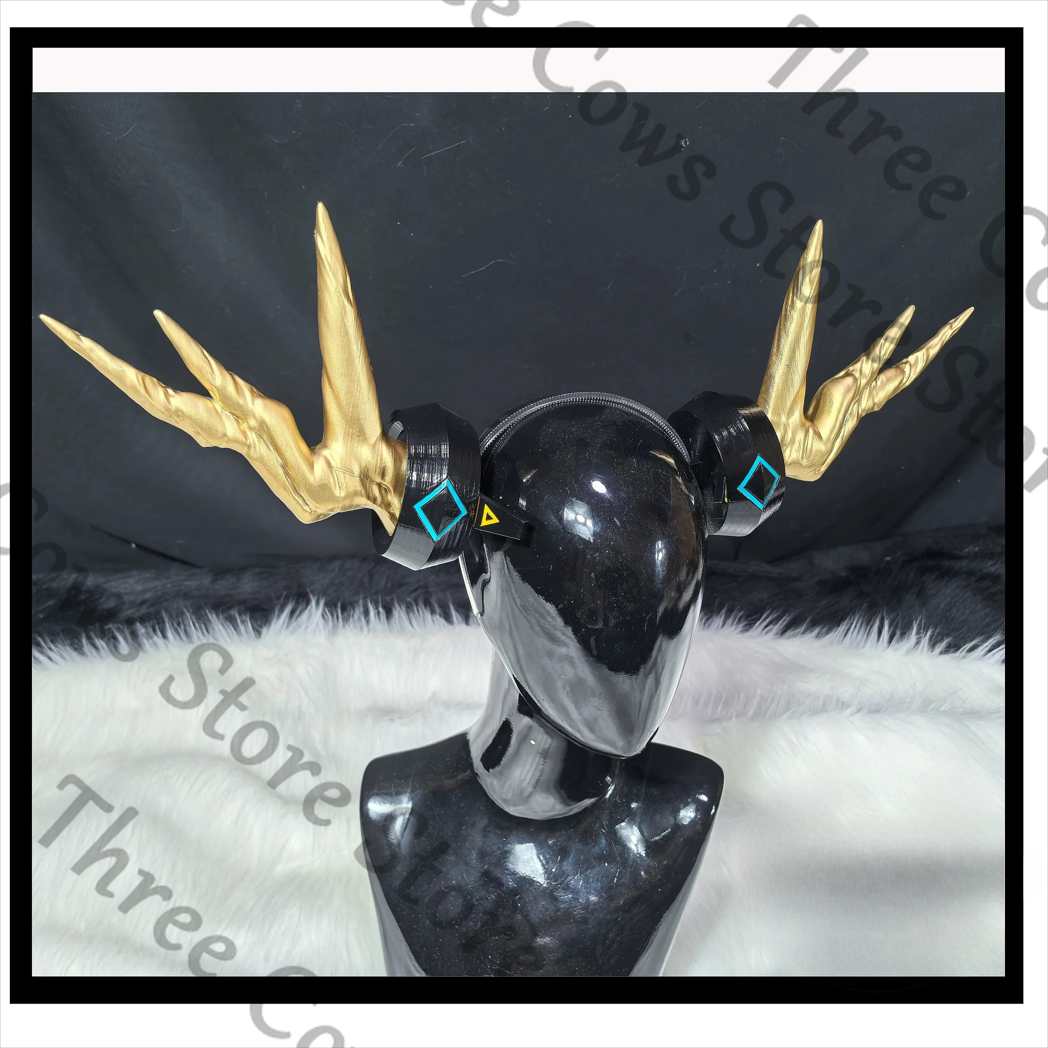 

Anime Arknights Leizi The Thunderbringer‌ Cosplay Cartoon Handmade Angle Corner Prop Model Hairclip Models Kit Weaponry Gift