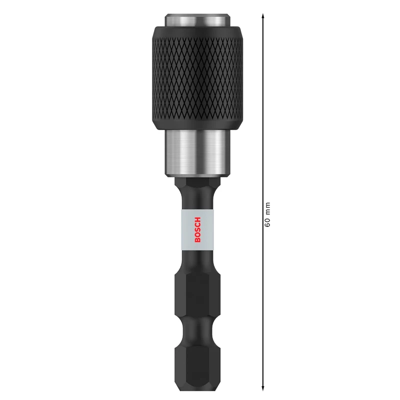BOSCH 2608522320 PRO Impact Bit Holder Quick Change 60 mm 1/4-Inch Hex Shank Pick Click High Hardness Durable Tool Attachment