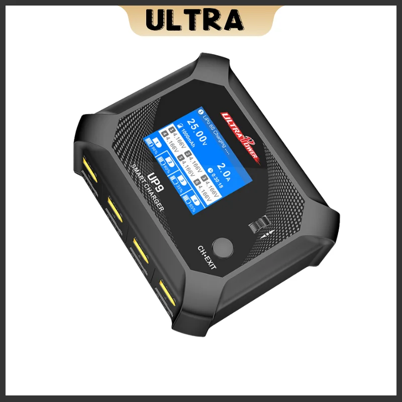 ULTRA POWER UP9 200W Four Channels Smart Blance Charger AC100W /DC 200W Double Input Battery Charger