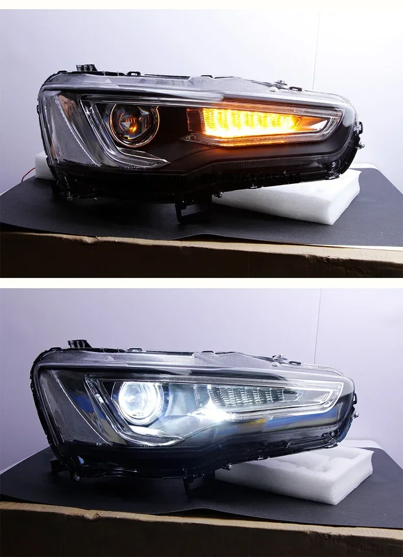 

Pair of Car Headlight Lancer 2009-16 for A5 Xenon DRL daytime running light turn signal head lamp