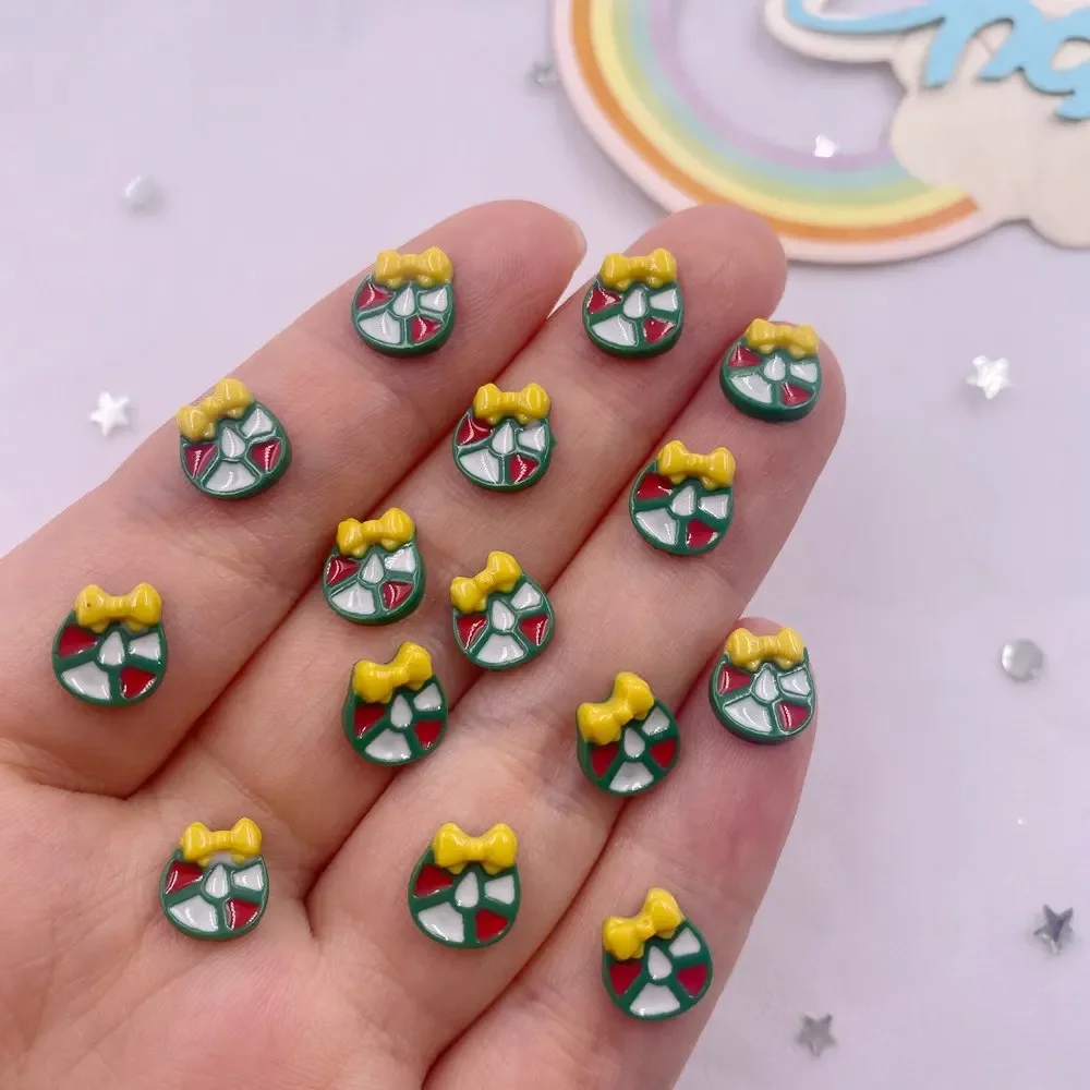 50 Stück Harz Mini Bunte Weihnachtsmann Schneemann Weihnachtsbaum Hirsch Figuren mit flacher Rückseite Nail Art DIY Scrapbook Zubehör Basteln – Detail 5