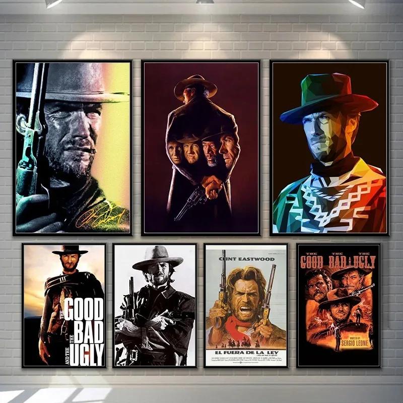 Классический фильм Клинт Eastwood-Guns, профессиональный товар, искусство стены, постер для гостиной, спальни, подарок