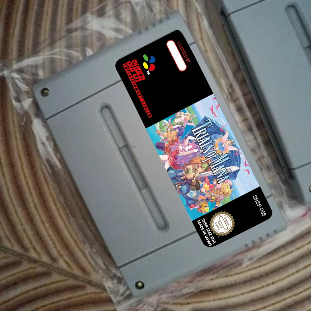 خرطوشة RPG Game Secret of Mana 2 16 بت USA/EUR/JAP مع صندوق باللغة الإنجليزية، ألمانية متاحة لوحدات تحكم ألعاب الفيديو SNES #4