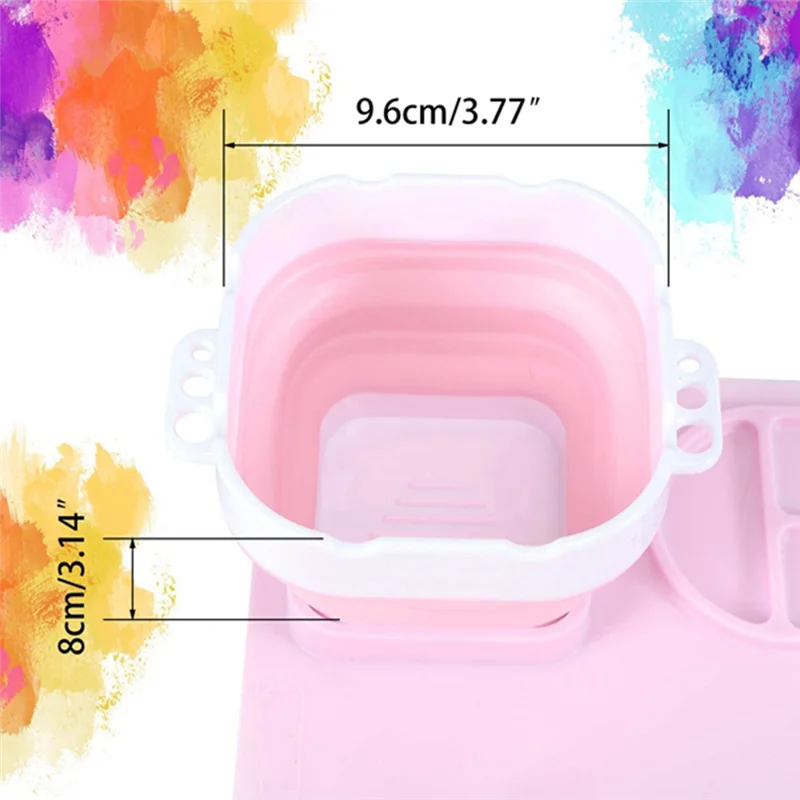 

Silicone Painting Mat,Silicone Art Mat, Art Mat With Cup, Easy Clean Up, Protects Surfaces Perfectly. For Paint, Color