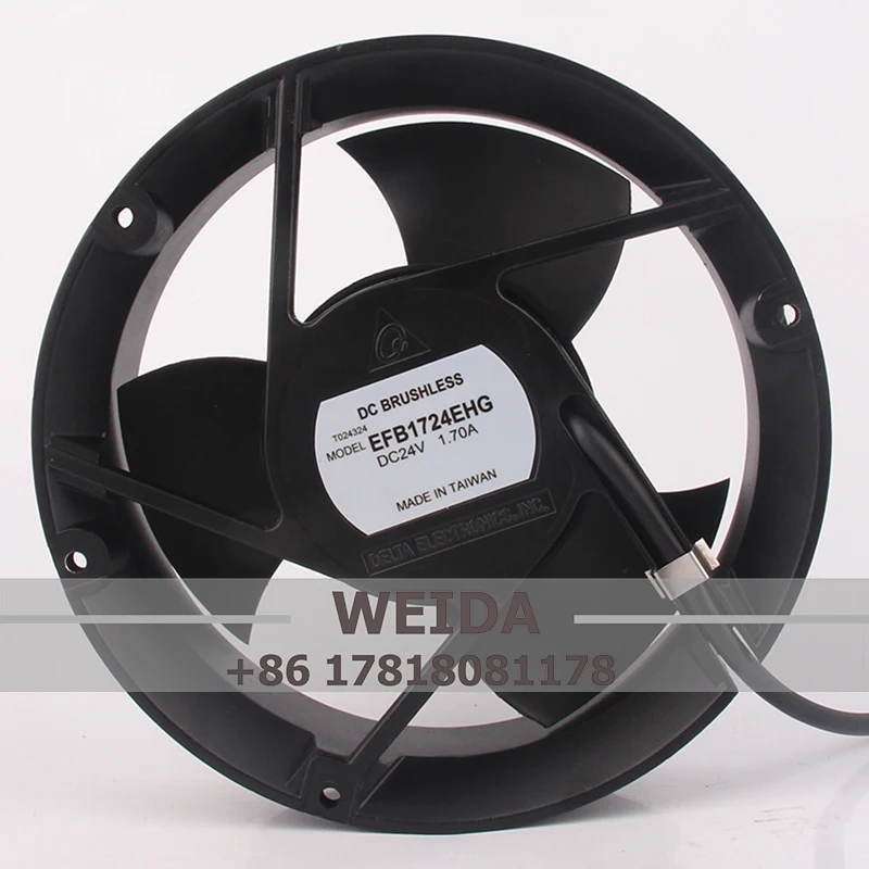 

EFB1724EHG Case Fan for DELTA 172＊51MM 24V 1.7A 17CM 17251 Large Airflow Full Round Aluminum Frame Cooling Fan