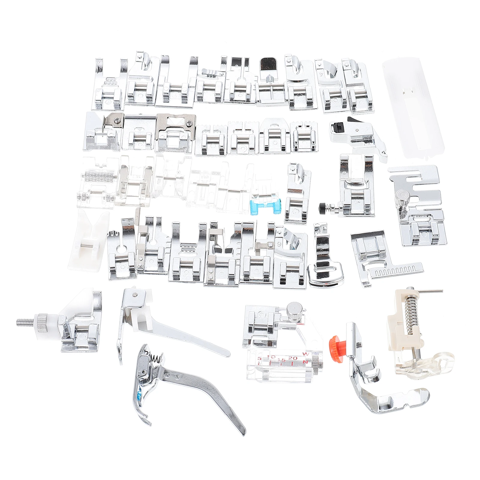 

Stainless Steel Sewing Machine Presser Foot Set Quilting Embroidery Replacement Metal Feet Accessories For Household Use