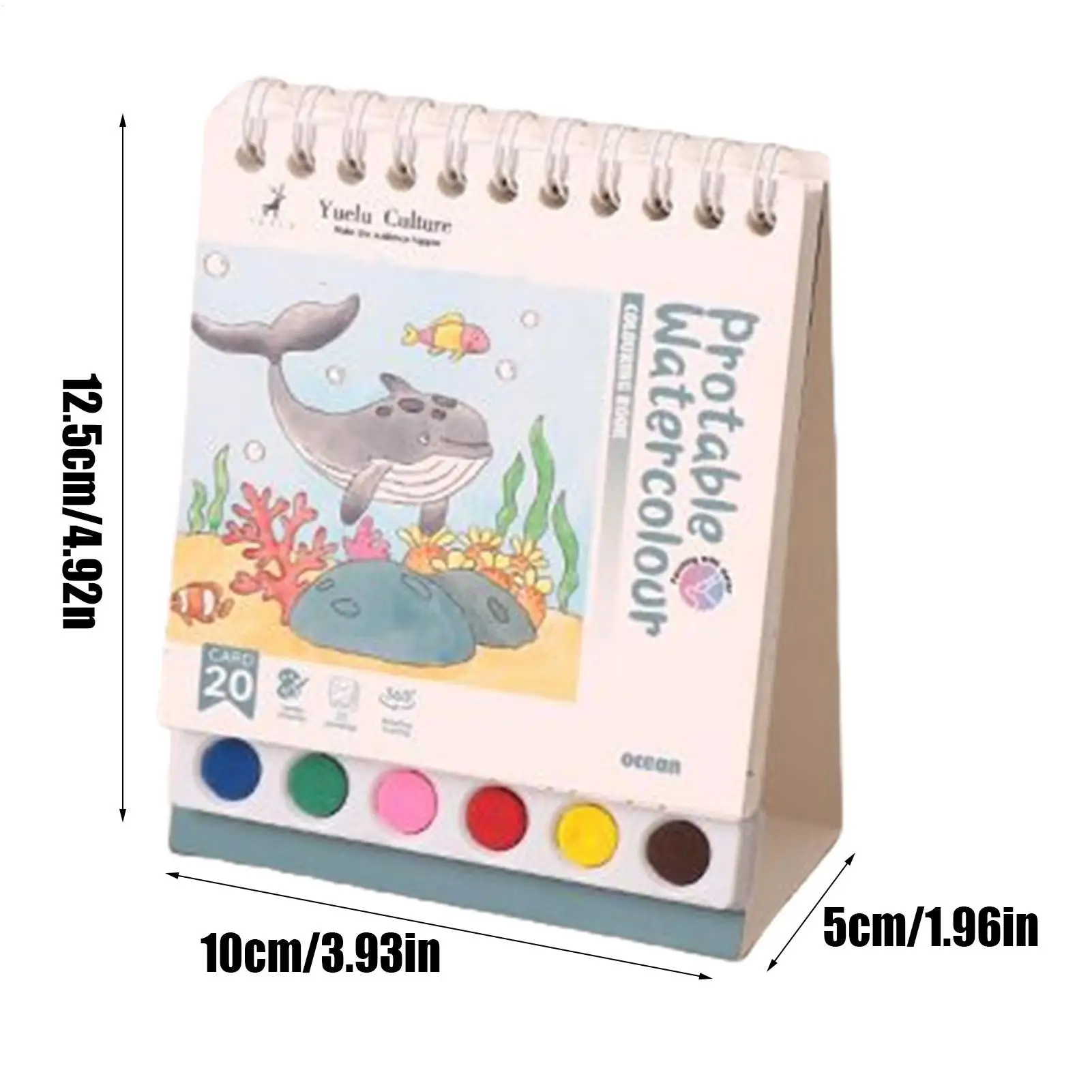 Water Painting Book Drawing Sketchbook With Paint Brush Beginner-Friendly Painting Sketchbook Educational Preschool Learning