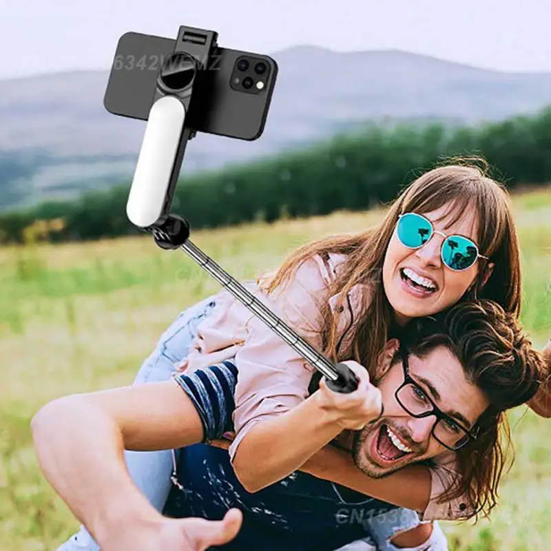 Tripod Wireless Black Selfie Stick Lengthened For L15 Fill Light Detachable Mini Beauty Light For iphone Android Phone Universal