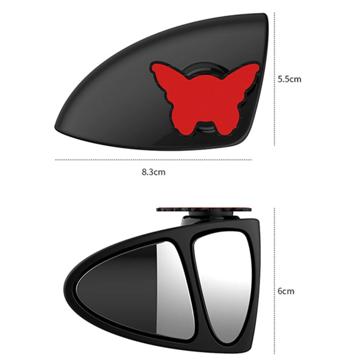 3-in-1 360 Degree Rotation Three Sided Blind Spot Mirror Reversing Parking Auxiliary Blind Spot Convex Mirror