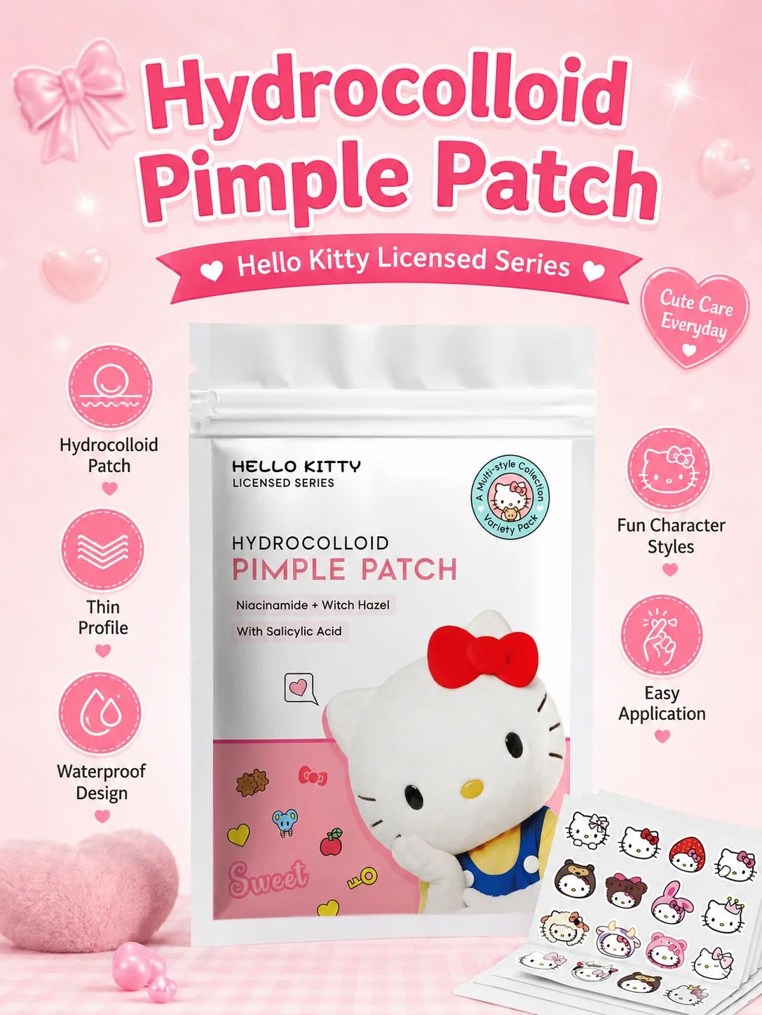 แผ่นแปะสิวซานริโอ, สติกเกอร์ปิ - Hydrocolloid Acne Patch บทวิจารณ์และราคา