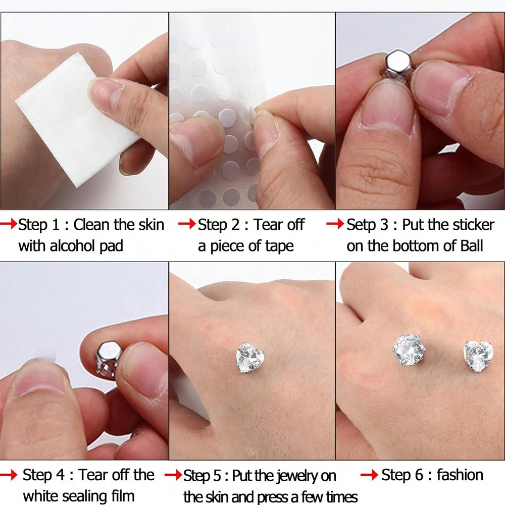 30-35pcs Fake Belly Piercing Cubic Zirconia Belly Button Rings Ear Lip Eyebrow Nose Non Piercing Studs Fake Piercing Jewelry