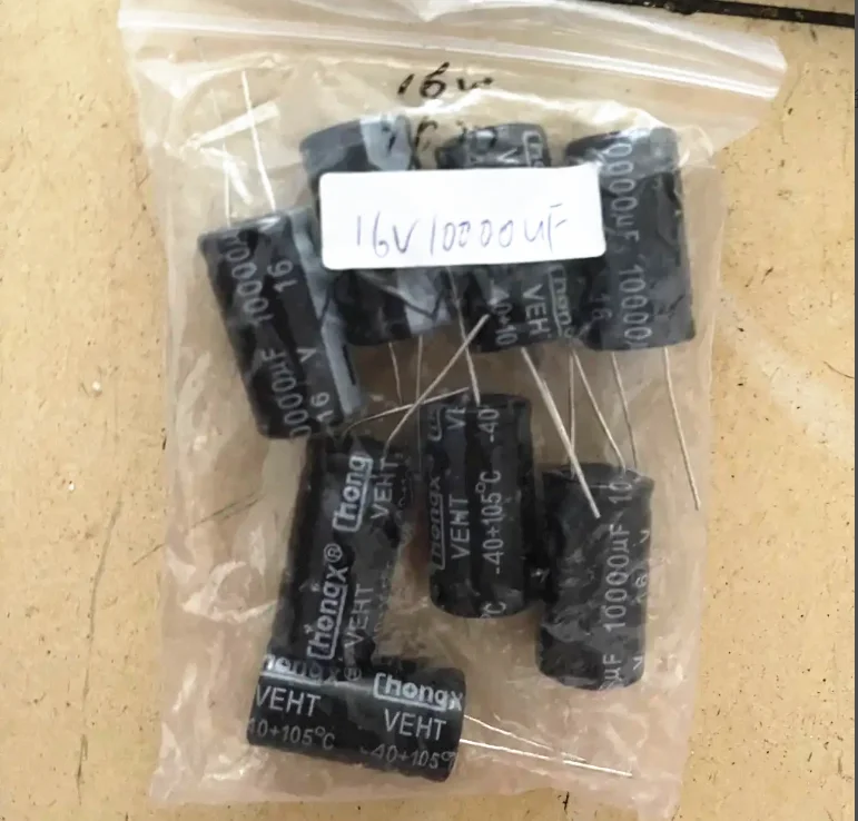 

Распродажа 2 шт. прямой разъем алюминиевый электролитический конденсатор 10000 мкФ 16 в большой емкости электролитический