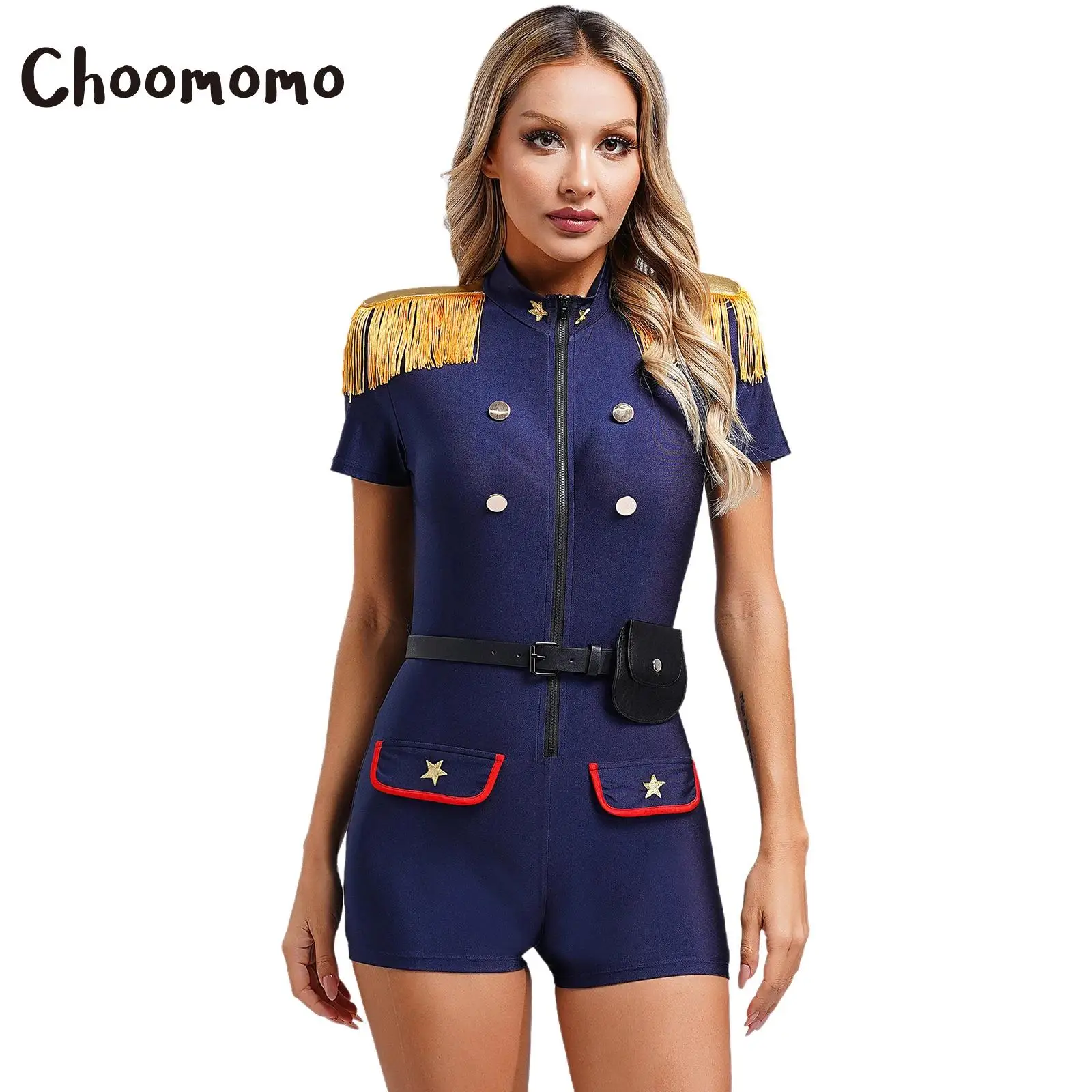 Uniforme de policier pour femmes adultes, costume de batterie à pampilles de policière d'Halloween, combinaison de flic sale, olympiques de cosplay, robe de paupières