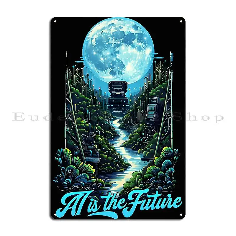 Ai Is The Future Artificial Intelligence For Software Developers Metal Plaque Poster Classic Bar Cave Designs Tin Sign Poster