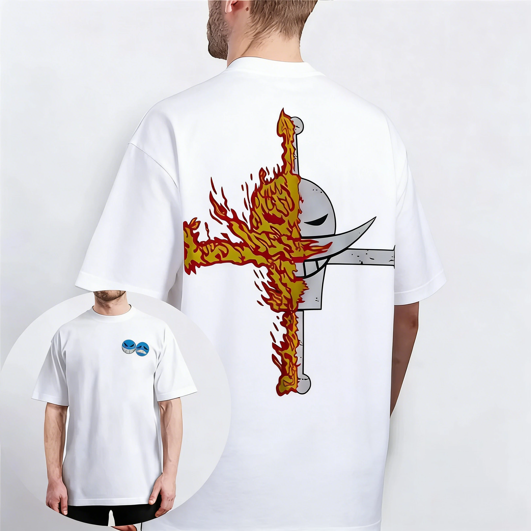 ワンピースアニメ共同春秋Tシャツ2026メンズとレディース新作日本原宿風ゆったりカジュアル親子トップス