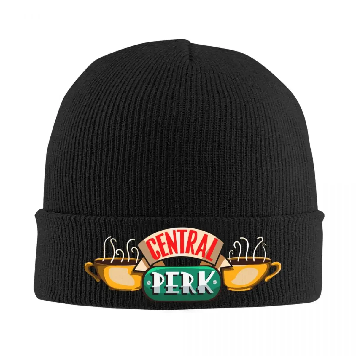 Friends Central Perk Symbol Knitted Hat Beanies Winter Hat Warm Fashion Tv Show Caps for Men Women Gifts