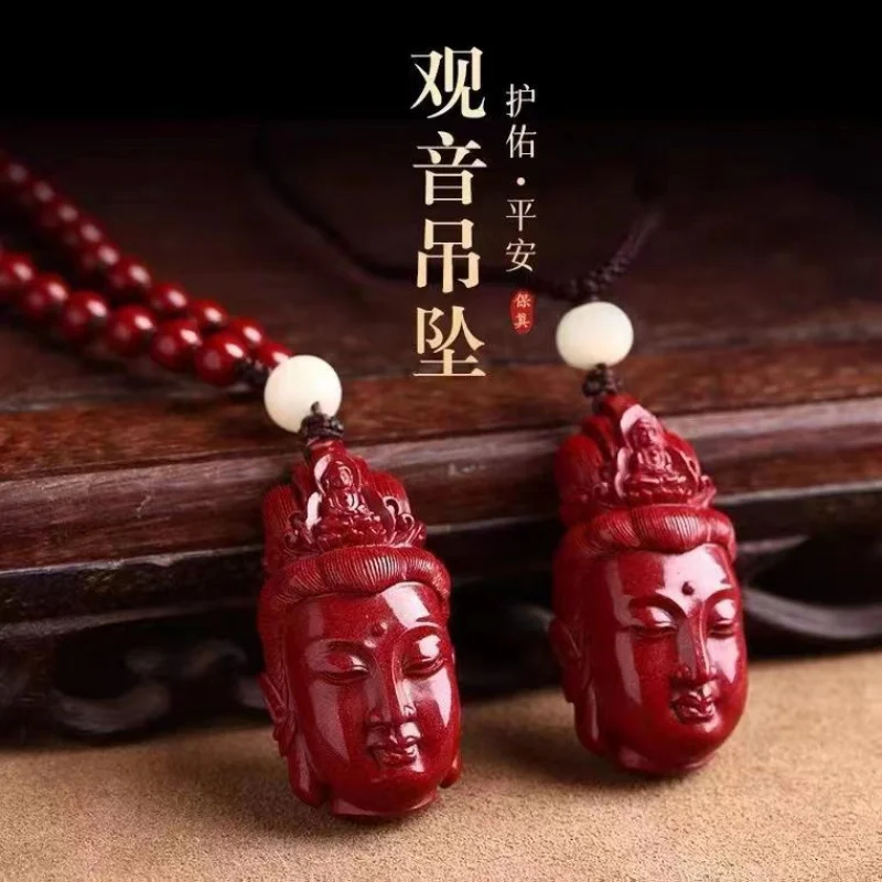 Natural Pendant Ore Guanyin Purple Gold Sand Buddha Necklace Pendants Zodiac Year of Birth Accessories Penda