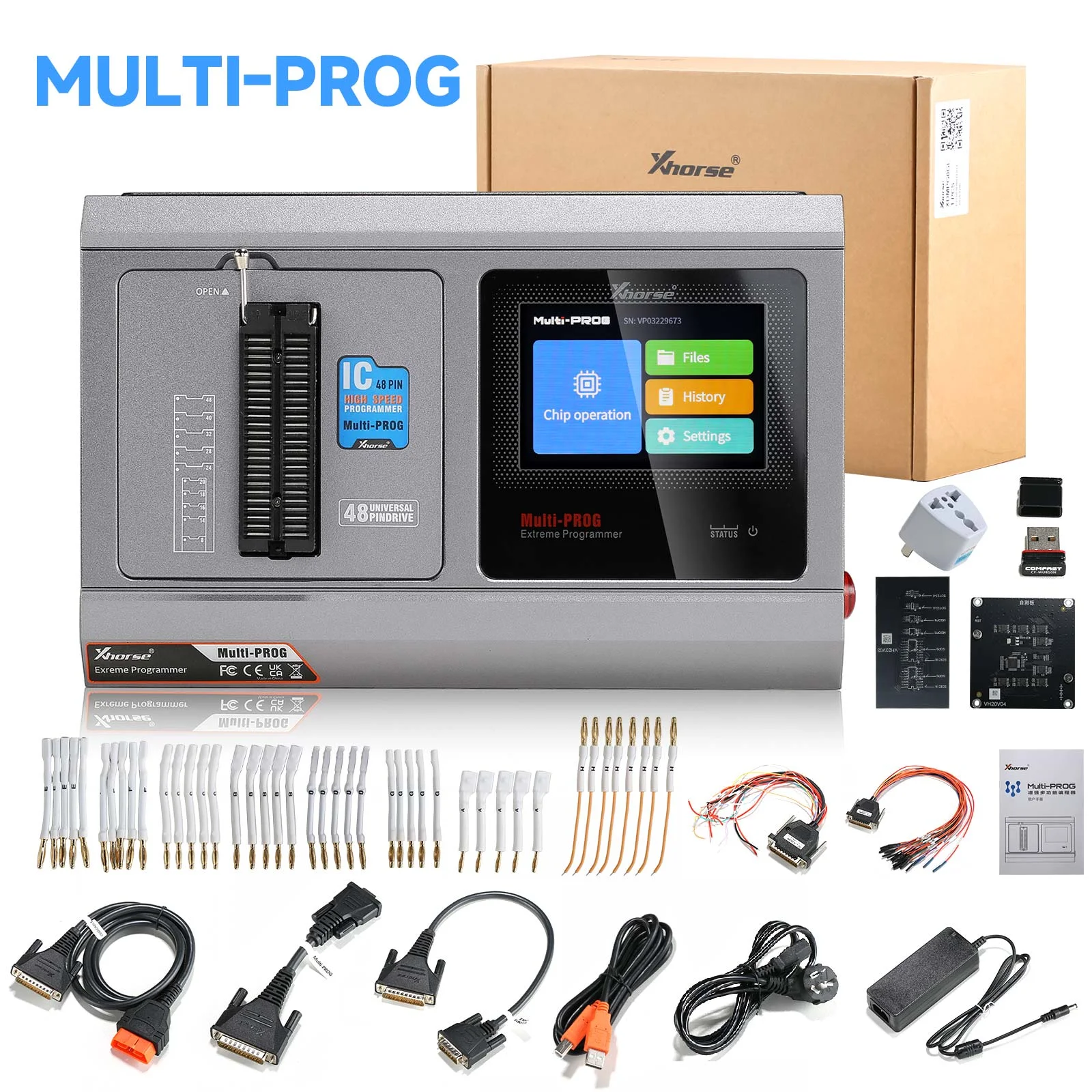 Xhorse Multi Prog Multi-Prog Programmer ECU Gearbox with Free MQB48 License RH850 Expert Mode Batch Write Chips