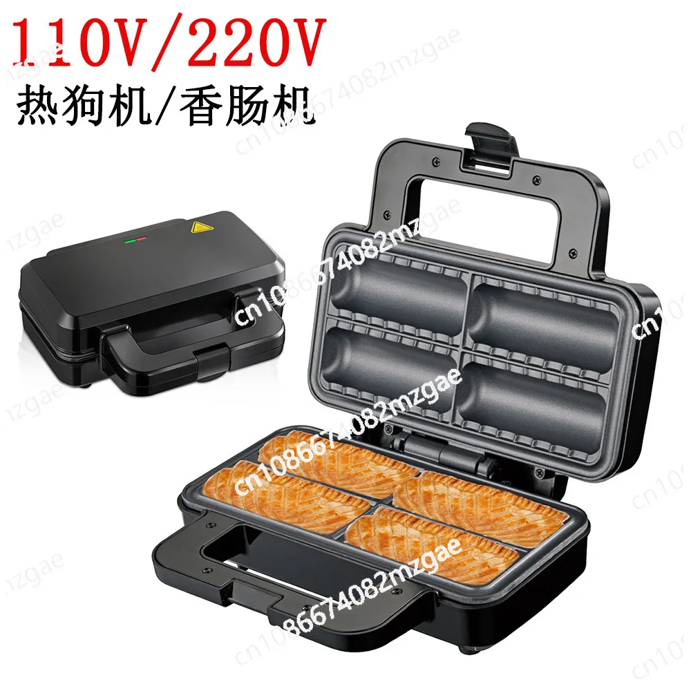 

110V Household Sausage Machine Hot Dog Producer Breakfast Sandwich Waffle Cooking System