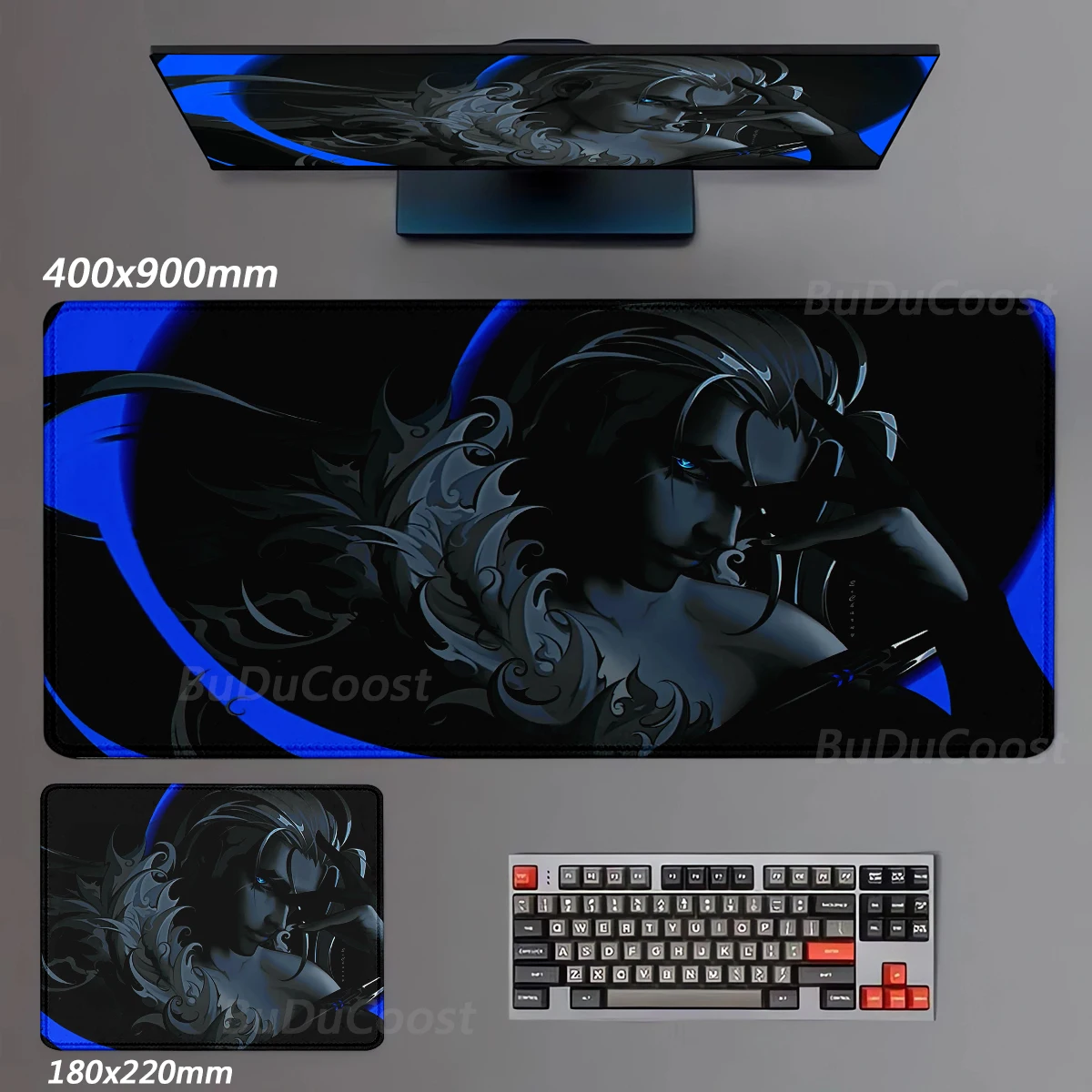 Many people like it HD printing Large Gaming Expansion pad 400x900 Game Keyboard Pad XXL Valorant game non-slip Rubber Mouse Pad