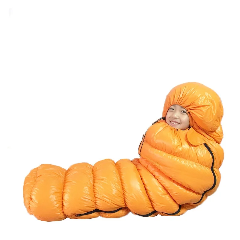 Down Sleeping Bag For Children,Sleeping Bag Ultralight Camping Gear Equipment Traveling Campers And Outdoors