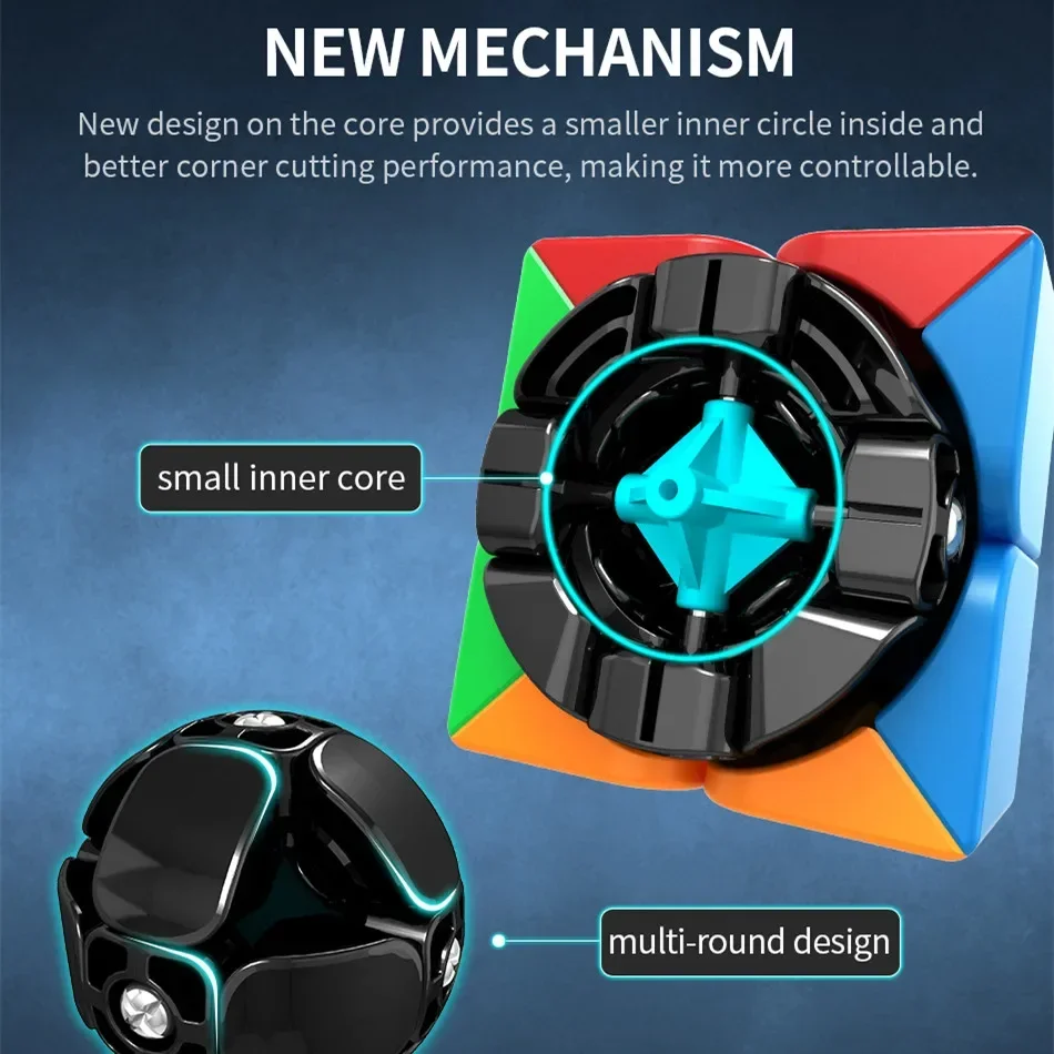 [ECube] Meilong 2 + 3 Cubos Conjunto Moyu 2x2 3x3 Cubo de quebra-cabeça mágico 2 em 1 2x2x2 3x3x3 Cubo Conjunto de presente