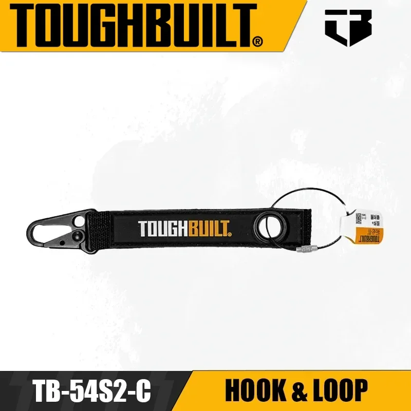 

TOUGHBUILT TB-54S2-C Hook & Loop Tool CarabinerHeavy Duty Sprayed Key RingNylon WebbingPortable Mountaineering Hawksbill Hooks