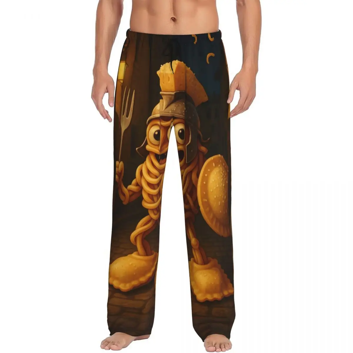 Custom Print Men Italian Brainrot Pajama Pants Animals Cartoon Sleepwear Sleep Lounge Bottoms with Pockets