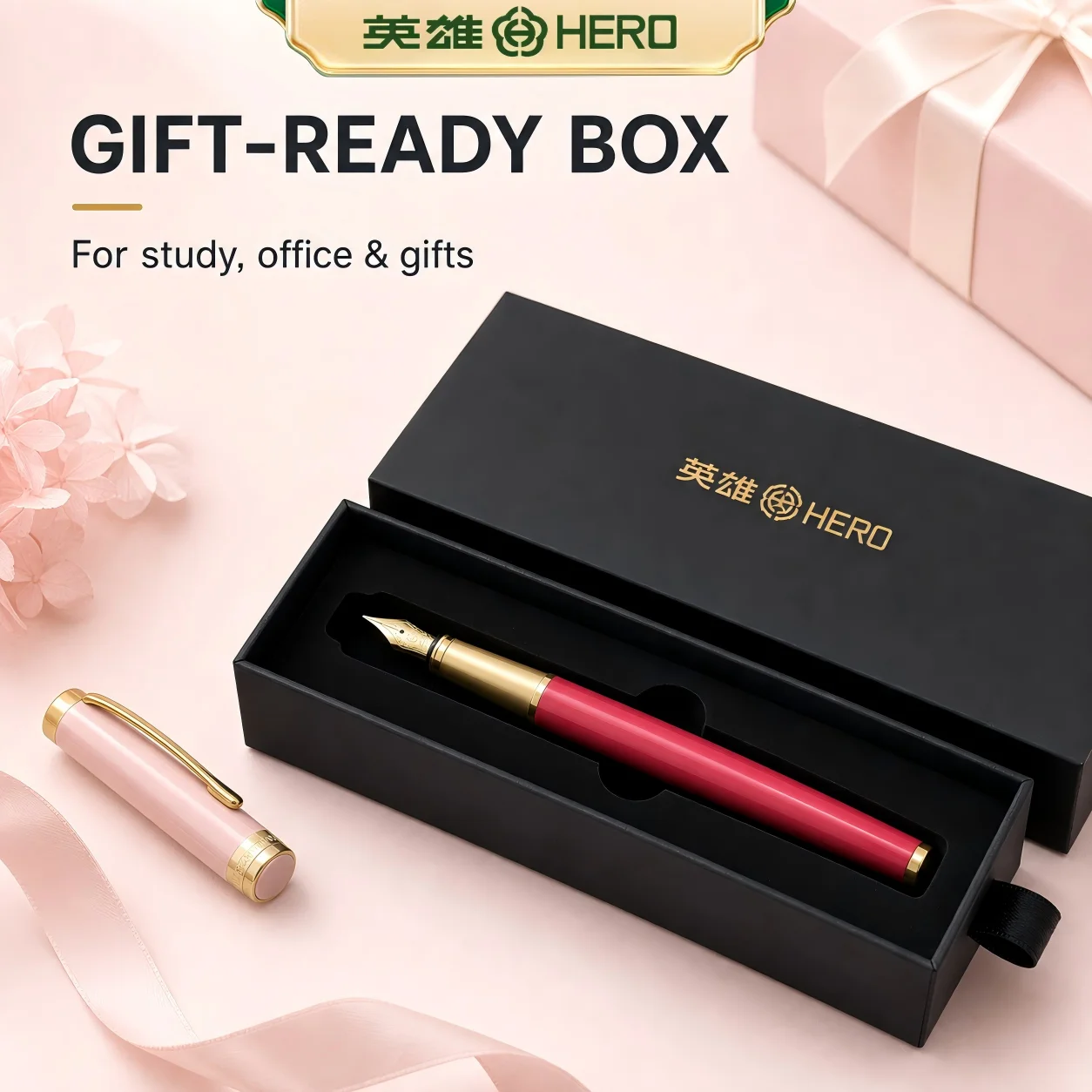 

Hero P108 Fountain Pen Elegant Gift Set for Women, Smooth Writing Pen with Luxury Packaging, Nice Gift for Girlfriend Classmate