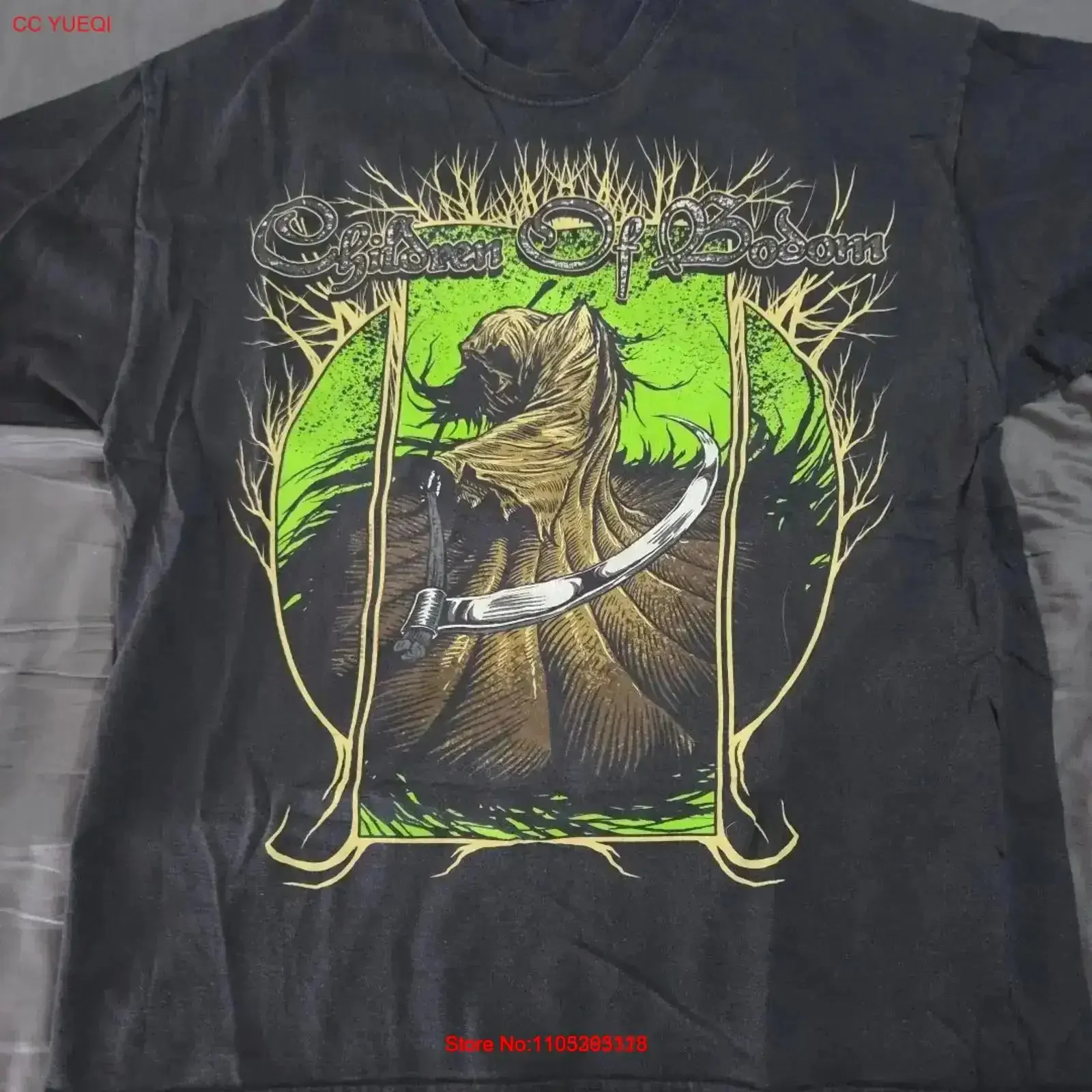 Children Of Bodom Poster Band T Shirt Cotton Black S 5XL 1P0883 vintage Washed Breathable graphic Slightly homme Stylish Casual
