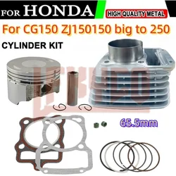 Motorcycle Accessory 65.5mm Engine Part Cylinder Kit 150CC Big to 250CC Bore Motor for CG150 ZJ150 ZJ CG 150 Equipment Motoblock