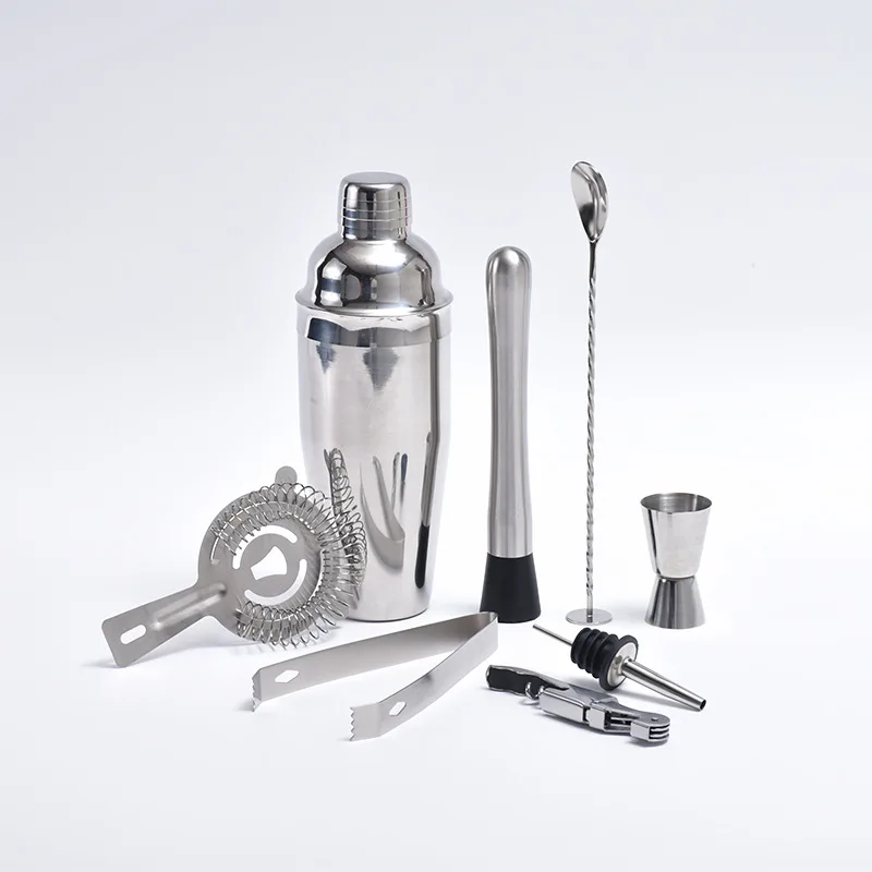 

Полный набор бармена, набор инструментов для бармена коктейльного бара из нержавеющей стали, барменский набор снежной чашки, пятно