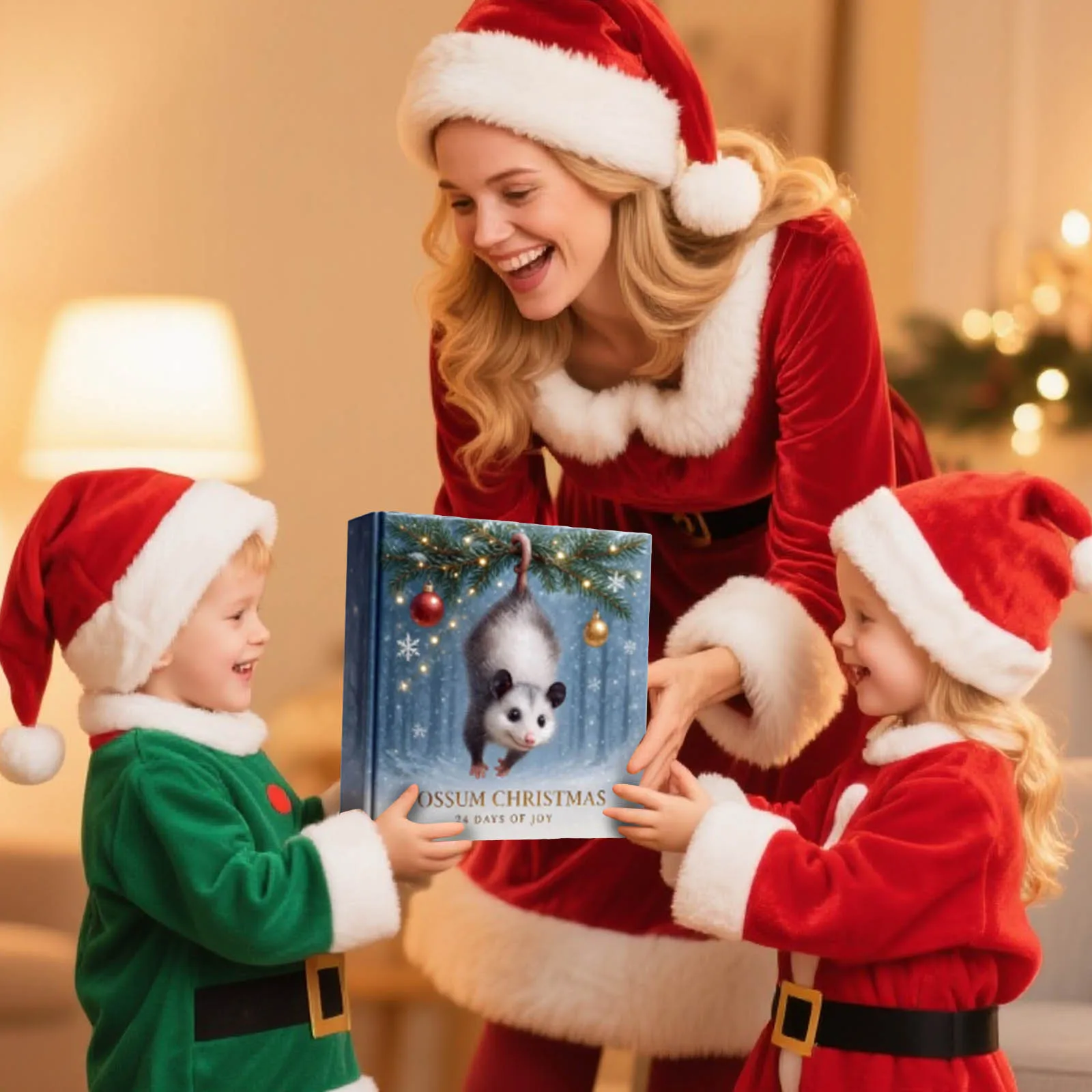 Lumières de fenêtre de Noël à piles avec minuterie Calendrier de vacances 2025 contenant 24 pendentifs en acrylique Chronomètre avec minuterie