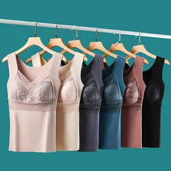 Sous-vêtement thermique rembourré en velours pour femme, caraco chaud, sous-vêtement en glaçure, lingerie thermo, sous-vêtement d'hiver