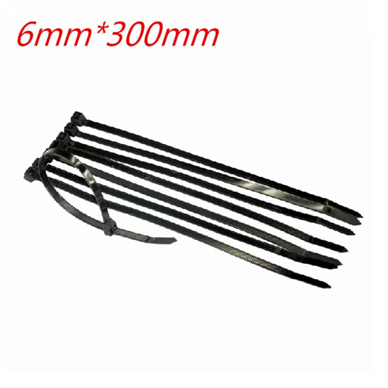 

250pcs 6*300mm Cable Zip Ties Heavy Duty Premium Plastic Wire Ties Self-Locking Black Nylon Tie Wraps for Indoor and Outdoor