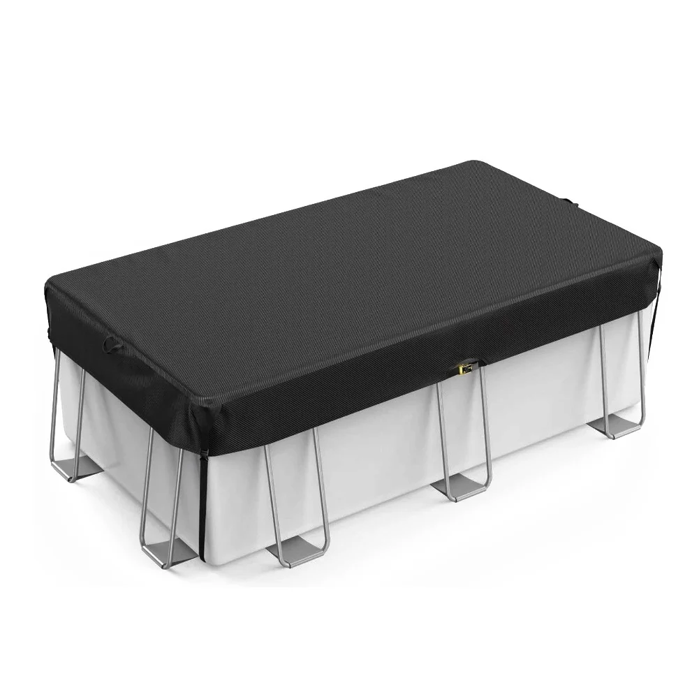 Outdoor Use Pool Maintenance 6 X12 FT Outdoor Pool Cover Rectangular Pool Cover Compact Storage Design Waterproof Oxford Fabric
