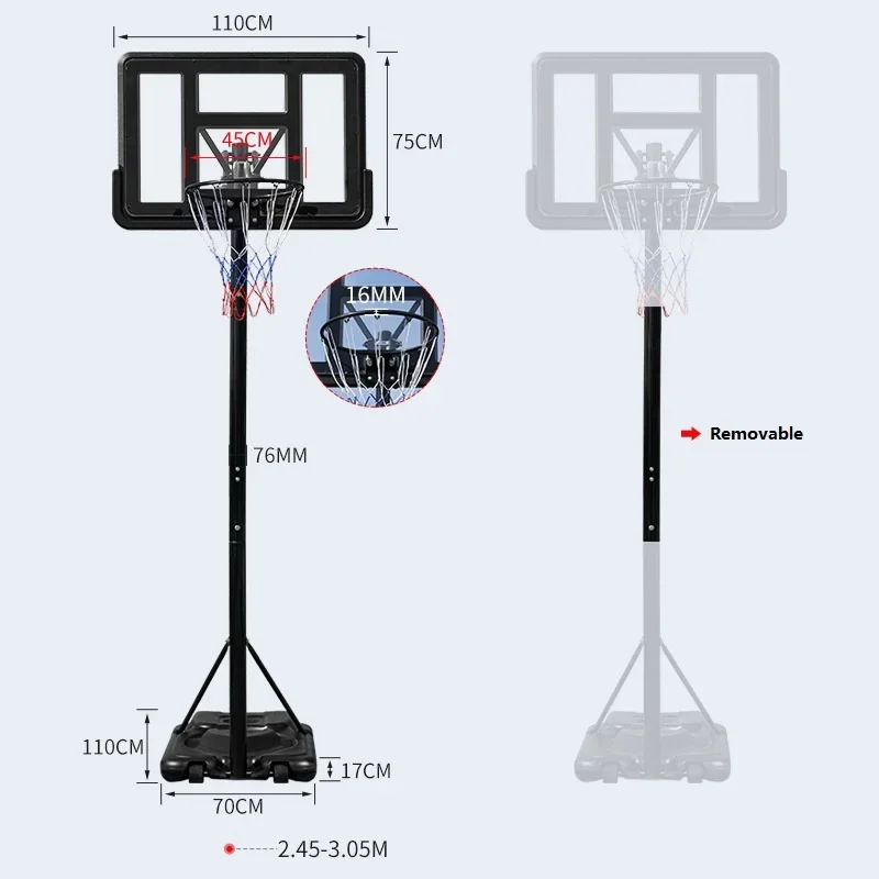 Outdoor Movable Lifting Basketball Stand Children's Movable Lifting Box Basketball Stand Indoor Children's Lifting