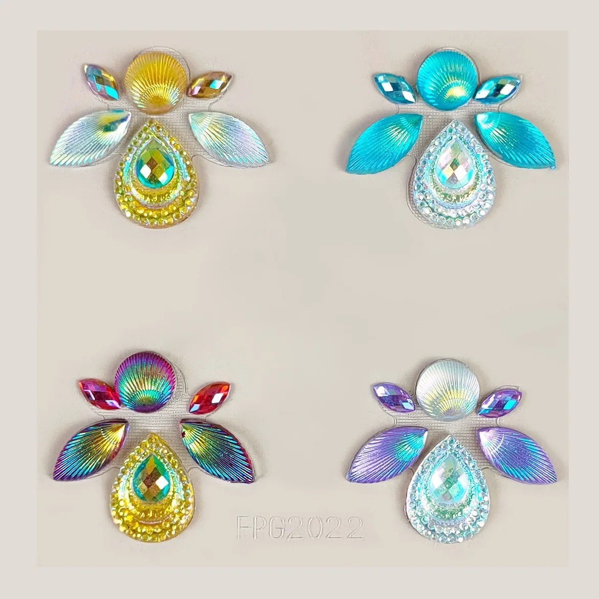 4 Facial Decoration Diamond Stickers, Painted Eyebrow Stickers, Children's Day Performance Veneer Diamond Stickers