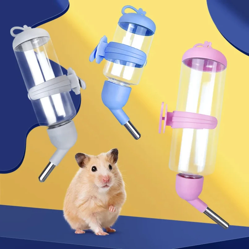 Hamster Drinker Water Bottle Small Animal Accessories Pet Plastic Drinking Bottles Water Bottles Drinking Head Pipe Fountain