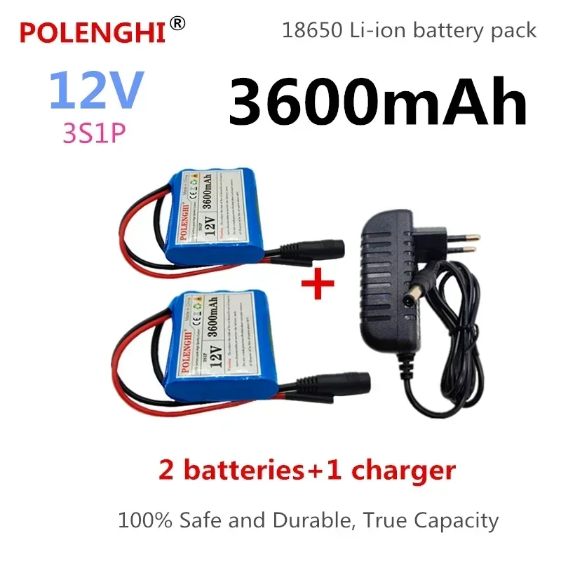 

100% real capacity 3S1P 12V 3600mAh 18650 rechargeable lithium-ion battery pack with built-in intelligent BMS protection board