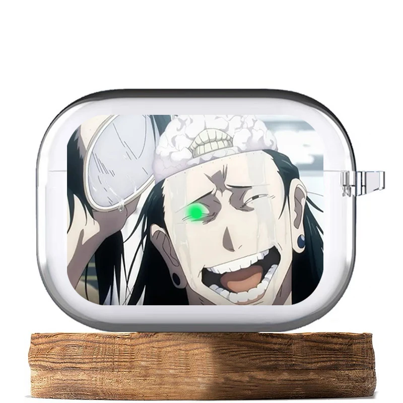 Jujutsu Kaisen Anime custodia in TPU trasparente per Airpods Pro 2 1 3 Sukuna Gojo Satoru custodia morbida in Silicone custodie per auricolari Bluetooth