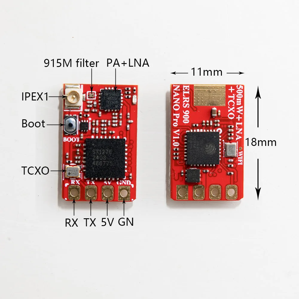 ELRS-receptor NANO PRO Express de 915M, dispositivo de 500mW RX con antena tipo T, filtro TCXO LNA de largo alcance para Drones RC FPV, piezas de