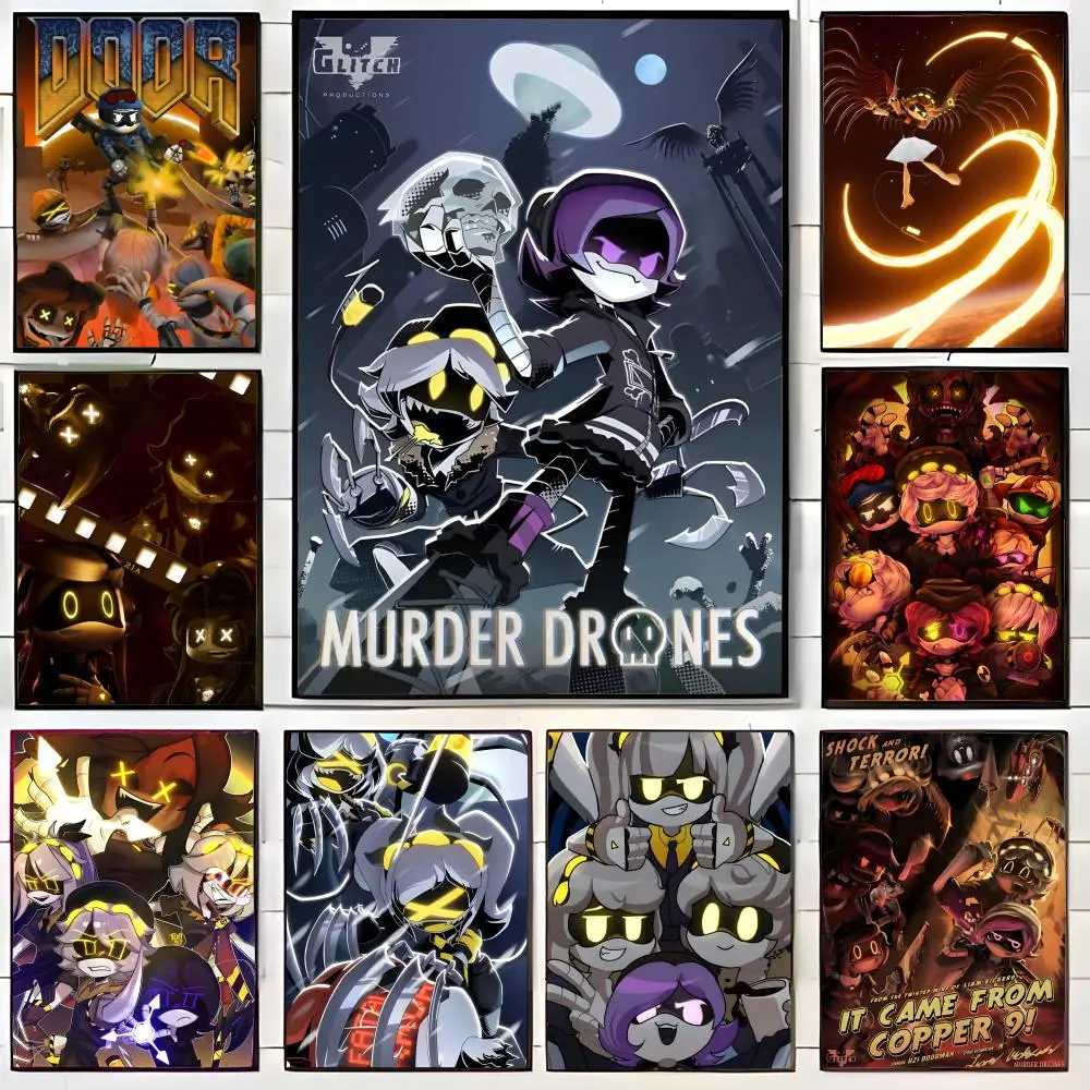 m-Murder Drones: Whitepaper Game Poster Wall Art Print Decorative Mural Home Decor Gift Unframed
