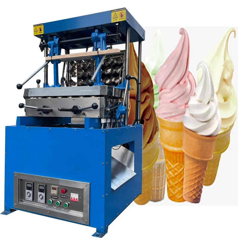 

Stainless Steel Ice Cream Cone Machines Cornet Rolled Cones Making Machine Wafer Sugar Pizza Cone Machine