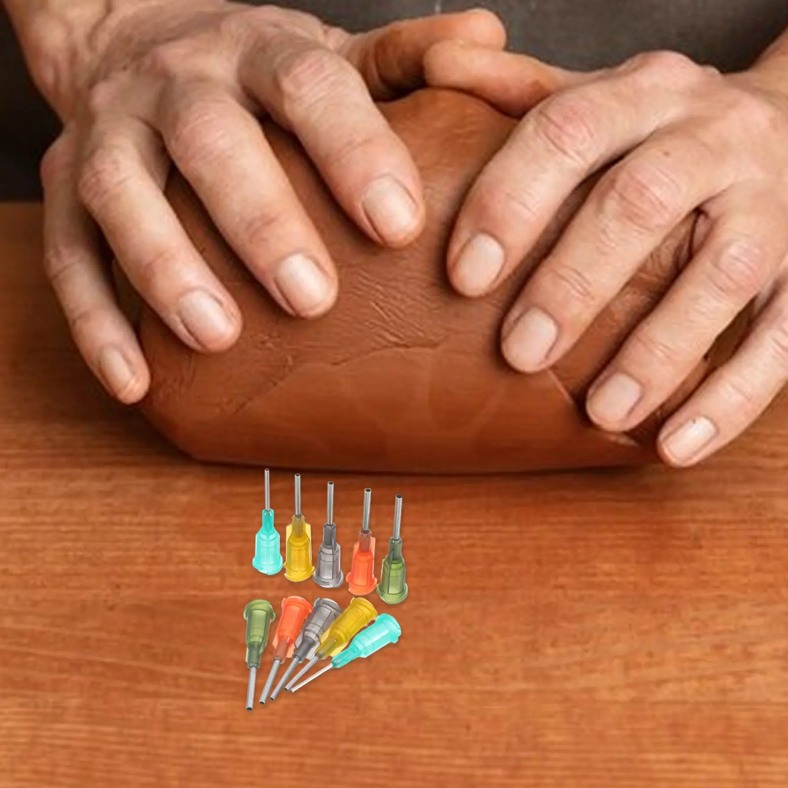 

50 шт. сменных клеевых игл 14G - прецизионные дозирующие насадки для гончарных инструментов, пластиковые клеевые наконечники для DIY, керамики